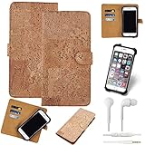 K-S-Trade Qualitativ & Innovativ Hülle Für OnePlus OnePlus 8 Pro + In Ear Kopfhörer Kork Handyhülle Cover Schutzhülle TPU Case Bumper I