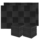 Donner Akustikschaumstoff Platten Schall Dämmung 50 Stück für Tonstudio, Büro, Arbeitszimmer, Partykeller, Heimstudio (30x30x2,5cm)