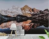 Große 3D-Tapete Wandbild Benutzerdefinierte Gebirgsnaturlandschaft Tv Sofa Hintergrund Tapete Vliestapete - 300x210cm
