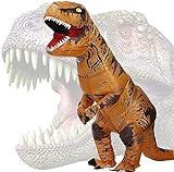 Funthy T-Rex Kostüm Halloween Aufblasbare Kostüme Tyrannosaurus Rex Anzug Dinosaurier Kostüm Erwachsene Karneval Party Dino Kostüm Männer Frauen-S