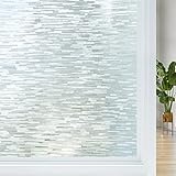 Haton Fensterfolie Blickdicht Statisch Selbstklebend Sichtschutzfolie Milchglasfolie Statisch Haftend Dekofolie Klebefolie Ohne Klebstoff Matt 44.5 x 200