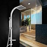 Duschset Regendusche Duscharmatur Duschsystem komplett Edelstahl Duschkopf Set mit Handbraus