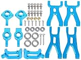 DollaTek Upgrade Aufhängungsarm & Vorder- / Hinterradnabe C Sitzteile-Kit für WLtoys A959 A979 A959B A979B RC-Autoersatz, Blau