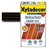 Xyladecor® Holzschutz-Lasur 2 in 1 Ebenholz 2,5 l - schützt vor Nässe & UV-Licht | imprägniert | farbbeständig