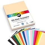 perfect ideaz • 100 Blatt Ton-Papier DIN-A5, 20 Farben, 120 g/m², MADE IN GERMANY
