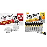 Energizer CR2025 Batterien, Lithium Knopfzelle, 12 Stück & Batterien AAA, Alkaline Power, 24 Stück Amazon Exklusiv