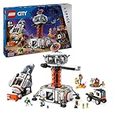 LEGO City Raumbasis mit Startrampe, Raumstation-Spielzeug mit Weltraum-Fahrzeug und Raumschiff für Kinder, Set mit 6 Minifiguren, Roboter und Alien-Figuren, Geschenk für Jungs und Mädchen 60434