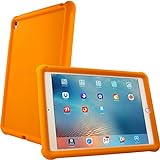 TECHGEAR Schutzhülle für iPad Pro 9,7 Zoll, [Kinderfreundlich] Leichtes Koffer Silikon Soft Shell Anti-Rutsch-Shockproof + Displayschutzfolie. Hülle für iPad Pro 9,7 - Orange
