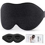 Schlafmaske für Frauen Herren,Kaome Schlafbrille Bequem Ultra-Fit Schlaf-Augenmaske für Seitenschläfer, LitBear-Reihe ,Atmungsaktive 3D Lichtblockierung ​Schlafmaske für Reisen, Nickerchen