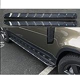 2 Stück Trittbrett Schweller Trittschutz Passt ​für Land Rover Defender L663 2020 2021, Aluminium Autotür Feste Seitenleiste Trittpedalschutzleiste Auto Styling Zubehö