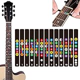 Shapefun Gitarren Noten-Aufkleber für das Griffbrett - Kinderleicht Akkorde und Noten lernen - Ideal für Akustikgitarre, E-Gitarre, Westerngitarre und Ukulele