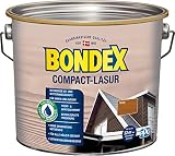 Bondex Compact Lasur TEAK 2,5 L für 32,5 m² | Wasserbasierte Holzlasur | Intensiver Wetter- und UV-Schutz | 2 in1 Aqua + Komfort Technologie | Streichen ohne Grundierung | Seidenmatt | G