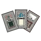 TISHITA 3pcs Muslim Prayer Mat Ramadan Geschenke Teppiche Islamische Hochzeitszubehör