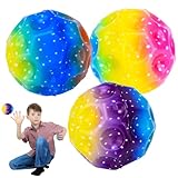 HERLLD 3 StüCk Astro Jump Ball, 7cm Hohe Sprünge Jump Ball Sprünge Gummiball,Bounce Ball Bouncing Ball für Kinder, Moon Ball Hohe Springender, Leicht zu Greifen und zu Fangen, Geschenk FüR