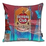 QMS CONTRACTING LIMITED Throw Pillow Cover Havana Club Decorative Pillow Case Home Decor Square 18x18 Inches Pillowcase