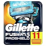 Gillette Fusion 5 ProShield Chill Rasierklingen mit Trimmerklinge für Präzision und Gleitbeschichtung, 11 Ersatzklingen