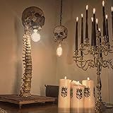 Atrocity Schädel Lampe 3D Skelett Lampe LED Halloween Horror Schädel und Wirbelsäule Tischlampe Gothic Tischlampe für Spukhaus Halloween Dekor Nachtlichter