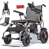 Faltbar Elektrischer Rollstuhl für Erwachsene Leichtgewichtige faltbare Elektrorollstühle, 15KM Reichweite, Airline Approved, 130KG Gewichtskapazität, klappen Leistung Rollstuhl,C