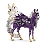 schleich BAYALA 70579 Fliegendes Einhorn Sternen Pegasus Spielset - Lila Goldenes Einhorn mit Flügel - Fantasy Einhorn Spielzeug - Figuren Set für Kinder ab 5 Jahren