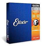 Elixir® Saiten E-Gitarrensaiten mit NANOWEB®Beschichtung, Light/Heavy (.010-.052)