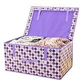 JTKJ Faltbare Aufbewahrungsbox aus Stoff, kann verwendet werden, um verschiedene Gegenstände im Schlafzimmer oder Wohnzimmer zu organisieren, violetter Kreis, 40 x 30 x 25 cm