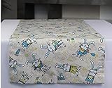 Hossner Tischläufer Osterhase Tischband Läufer Geschenkidee für Ostern Baumwolle 40 x 100 cm