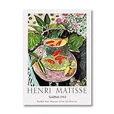 Matisse Ausstellungsposter Henry Goldfish Gemälde Puschkin Wandkunst Bild Home Rahmenloses dekoratives Leinwandbild A2 50x70cm