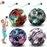 JINZUNRUI Jump Ball Galaxy, Moon Ball, Space Ball, Jumper Ball, 4 Stück 7cm Hohe Springender Gummiball Sprünge Globe Bouncing Ball, Mini Jumpball Bouncy Ball für Kinder Im F