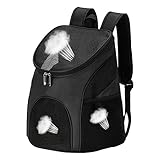 Eolaks Atmungsaktiver Katzenrucksack, Katzen-Wanderrucksack, Atmungsaktiver Welpenrucksack, Hundetragerucksack, tragbar, stoßfest, breiter Schultergurt für Reisen