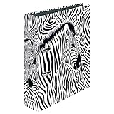 Herlitz 50036745 Ordner maX.file, A4, 8cm, Motiv: Zebra, 1 Stück mehrfarbig