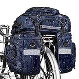 UBORSE Gepäckträgertasche für Fahrrad Groß Fahrradtasche Gepäckträger Wasserdicht 3in1 Multifunktional Seitentaschen Satteltasche Fahrradpacktasche Transporttasche Hinten mit Regenschutz