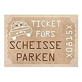 PRICARO Scheisse geparkt Flyer 'Ticket', A6, 50 Stück