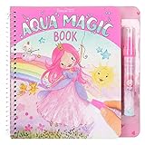 Depesche 11596 Princess Mimi - Aqua Magic-Book, Malbuch inkl. Wasser-Stift, Ausmal-Buch mit Wasser, Mal-Spaß für Mädchen mit niedlichen Motiven