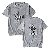 Unizka Kontra K T-Shirt Einzigartiger Pullover Casual T-Shirt Mode Tee Unisex Tops Deutscher Sänger T Shirt Gr. XL, Grau-kb05250
