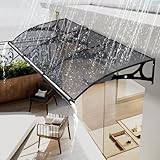 Vordach Für Haustür überdachung Terrasse Leise Halterung Aus Aluminiumlegierung, Starke Tragfähigkeit, Regen- Und S