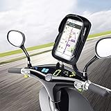 WACCET Motorrad Handyhalterung Wasserdicht Motorrad Halterung 360°drehbar mit Touch-Screen Oberrohrtasche Handytasche Fahrrad für Smartphone unter 6,5 Zoll