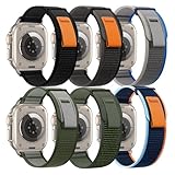 LEOMARON Sportarmband, kompatibel mit Apple Watch, 41 mm, 40 mm, 38 mm, 45 mm, 49 mm, für Damen und Herren, sportlich, robust, weich, elastisch, gewebt, Nylon-Armbänder für iWatch, Apple Watch Ultra