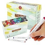 GC QUILL Marker Stifte Set -72 Farben Graffiti Stifte, Textmarker mit Meißel und feinen Spitzen-für Design, Manga, Kunst, Sketch-zum Zeichnen, Malen, Skizzieren