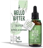 HelloBitter® - Bittertropfen 50ml nach Hildegard von Bingen - Bitterkräuter / Bitterstoffe Tropfen vegan - hohe Bioverfügbarkeit, Laborgeprüft, hochdosiert, flüssig