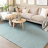 FRAAI | Home & Living Wollteppich - Wise Blau 364-200x300cm - Wolle - Einfarbig - Skandinavisch - Wohnzimmer, Esszimmer, Schlafzimmer - Carpet