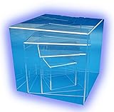 HOKU Holzhäuser Kunststofftechnik Spuckschutz aus Acrylglas Transparente Acryl-Box in Würfelform Plexiglas-schutzhaube Acrylic-Cube.Acrylglas-Anfertigung .Plexi-Box.25 x 25 x 25 cm .Plexiglas-Würfel