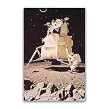Norman rockwell Poster Berühmte Gemälde'Mann im Mond' Reproduktions Drucke auf Leinwand. Leinwand Wandkunst für das Wohnzimmer Wohnkultur Bilder 30x48cm(12x19in)rahmenlos