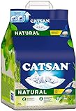 Catsan Natural Kompostierbare Klumpstreu für Katzen, 20 Liter (1 Beutel) – Katzenstreu 100 Prozent Biologisch abbaubar