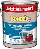 Bondex Wetterschutz Farbe Purpurrot (RAL3004) 3 L für 27 m² | Extreme Deckkraft | Hervorragende Witterungsbeständigkeit | seidenglänzend | Wetterschutzfarbe | Holzfarb
