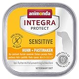 animonda Integra Protect Sensitive Hund, Diät Hundefutter, Nassfutter bei Futtermittelallergie, Huhn + Pastinaken, 11 x 150 g