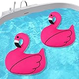Askyli Flamingo Whirlpool-Absorber, 2 Stück, wiederverwendbar, ölabsorbierender Schwamm, Spa-Entschäumer für Whirlpool (Flamingo)