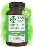 Bio Kelp Jod – 365 vegane Tabletten – 150µg natürliches Jod – Bio Braunalgen aus Frankreich – Laborgeprüft in Deutschland – Premium Sea Kelp Jahresvorrat – Jod Tabletten hochdosiert ohne Zusatzstoffe