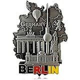 Metall-Magnet BERLIN | typisches Hauptstadt Souvenir | Kühlschrankmagnet | Designed in Germany
