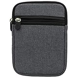 XiRRiX eBook Reader Tasche aus Neopren mit Reißverschluss - Größe 6 Zoll (15,24cm) kompatibel mit Tolino eReader Modelle - Hülle grau