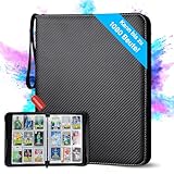 Sammelkarten Album,1080 Pockets Sammelalbum Karten,Wasserdicht & Transparent Karten Sammelalbum,9 Taschen 60 Seiten Sammelalbum,Sammelkarten Ordner für Jungen Und Mädchen Sammelkarten-album,Schw